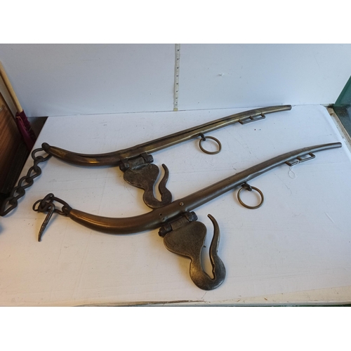 185 - Pair of Antique Horse Hames, Collection Only