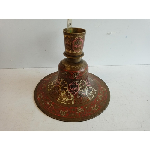 126 - Very Ornate Bronze Candle Stick, Large