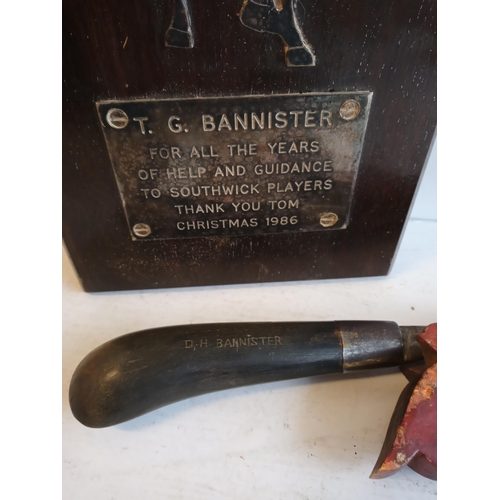 154 - TG Bannister Machete  with Plaque