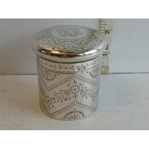 161 - Beautiful Solid Silver Lidded Jar, Lovely Piece