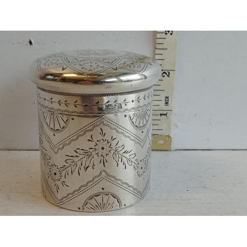 161 - Beautiful Solid Silver Lidded Jar, Lovely Piece