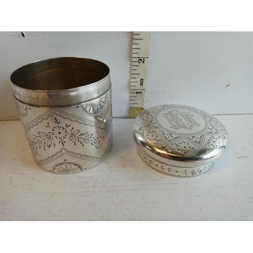 161 - Beautiful Solid Silver Lidded Jar, Lovely Piece