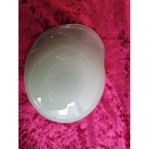 19 - Lovely Murano Suguso Green Glass Dish