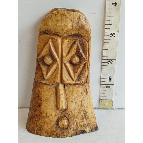 23 - Circa 1850's Sailors Work Bone Carving, Easter Island