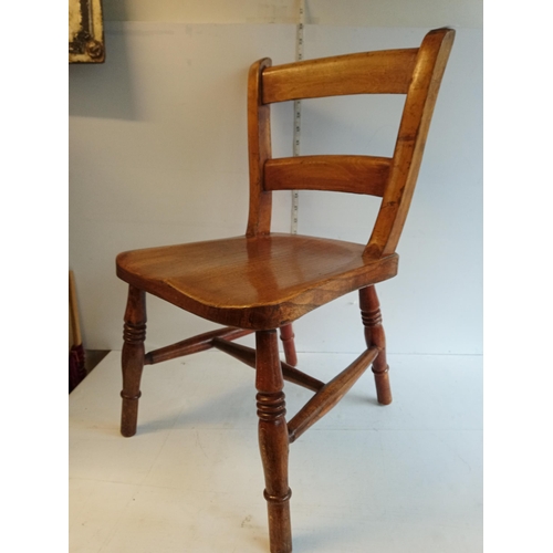 309 - Antique Solid Oak Child's Chair, Collection Only