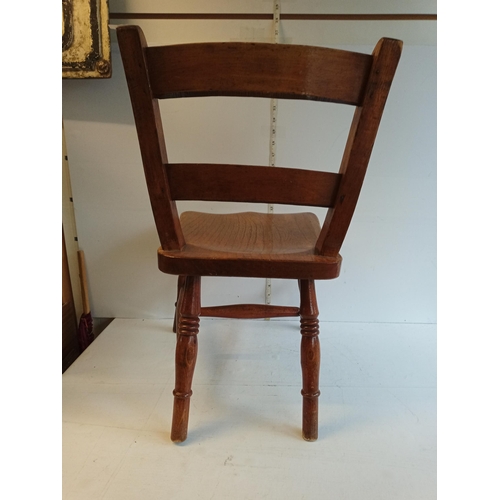 309 - Antique Solid Oak Child's Chair, Collection Only