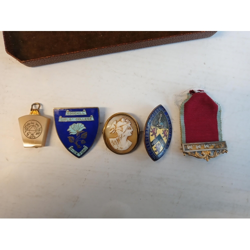 63 - Selection Inc Enamel Badge, Cameo Etc