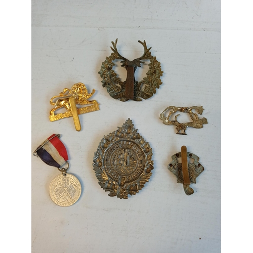 65 - Good Selection of Cap Badges & Other