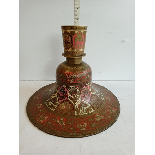 126 - Very Ornate Bronze Candle Stick, Large