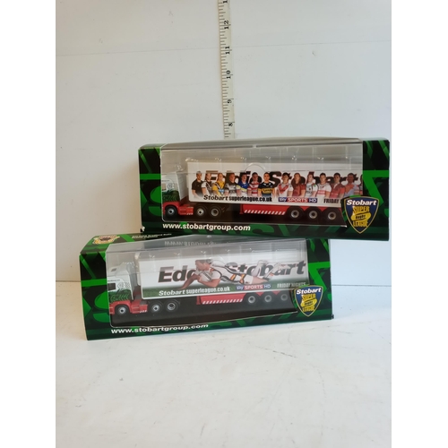 132 - 2 Boxed & Mint Stobart Articulated Trucks