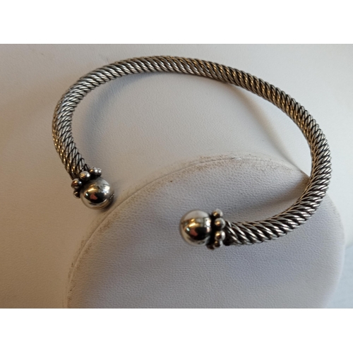 13 - White Metal Bangle