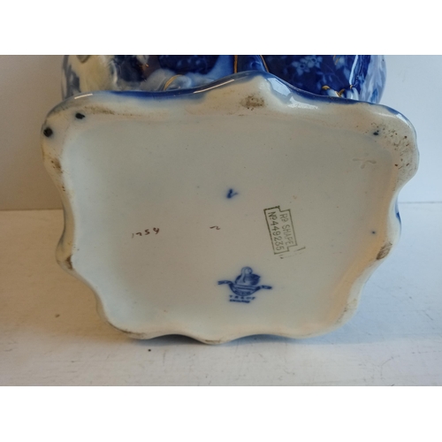 144 - Blue & White Planter, Collection Only