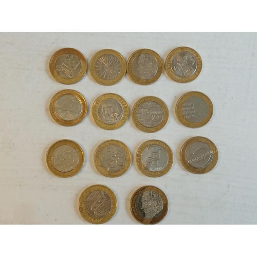 196 - 14 Assorted Unusual £2 Coins