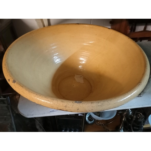 251 - Very Large Antique Mixing Bowl, Airline Crack, Collection Only