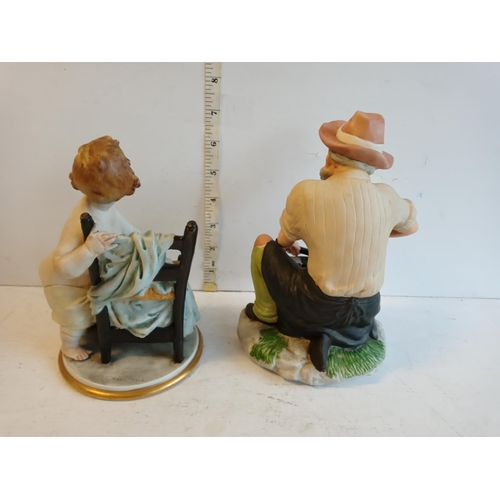 292 - Capodimonte Signed Tycho Tosca Ltd Figure & 1 Other