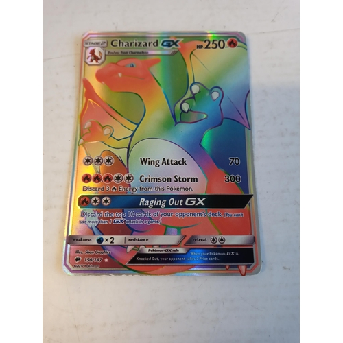 321 - Charizard GX150/147 Burning Shadows, Rainbow Secret Rare Pokemon Card PSA 10 Gem, Mint