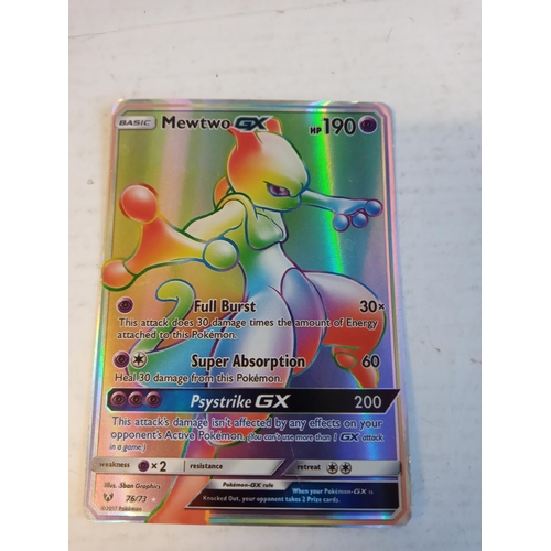 323 - Pokemon Card Mewtwo GX Shining Legends Secret Rare Card