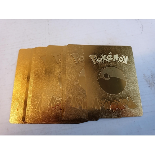 325 - 10 Gold Pokemon Cards