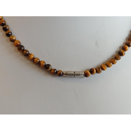 4 - Tigers Eyes Beaded Necklace