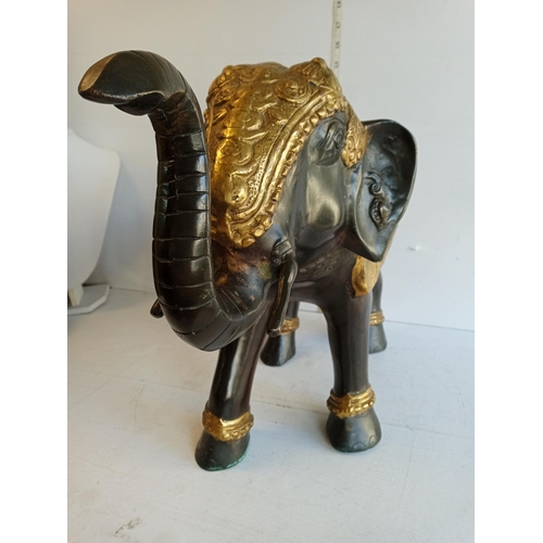 44 - Large Heavy Bronze Elephant, Collection Only