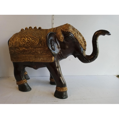 44 - Large Heavy Bronze Elephant, Collection Only