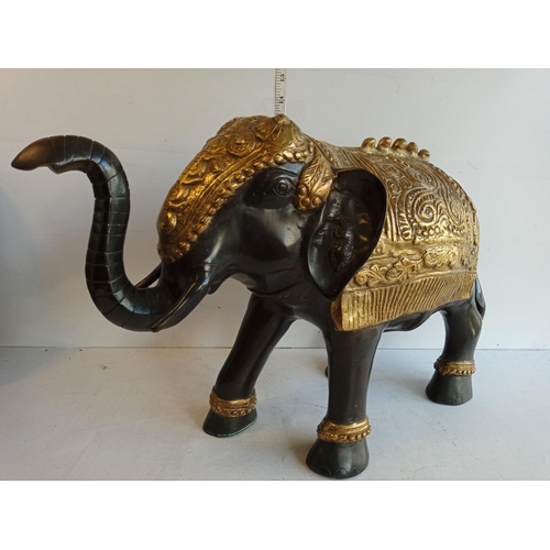 44 - Large Heavy Bronze Elephant, Collection Only