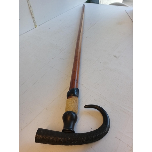 55 - Horn Hoof Walking Stick