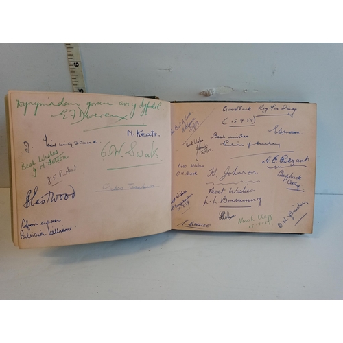 22 - Early 1950's Rugby Autograph Book