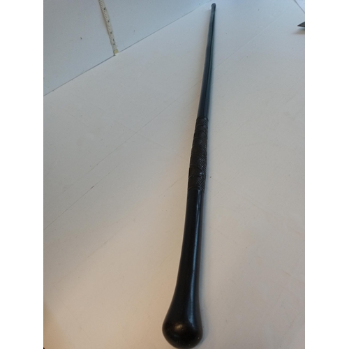 45 - Good Heavy Ebony Walking Cane