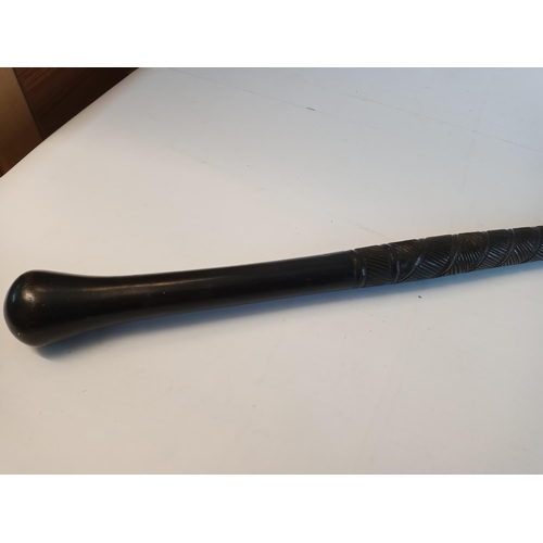 45 - Good Heavy Ebony Walking Cane