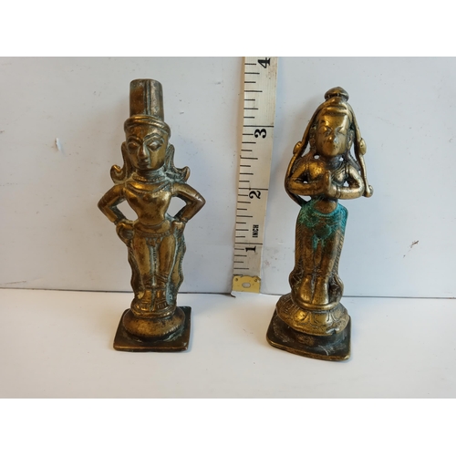 8 - 2 Early Brass Oriental Gods