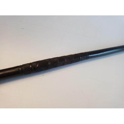 137 - Good Heavy Ebony Walking Cane