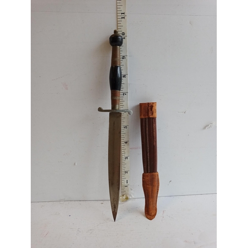 119 - Middle Eastern Belt Dagger with Leather Sheath