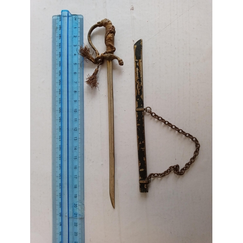 13 - Miniature Sword in Sheath Letter Opener