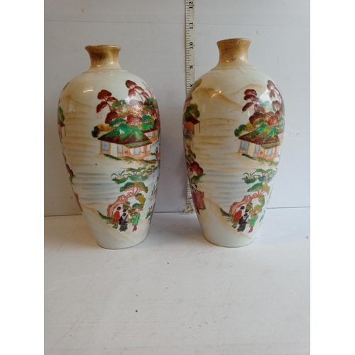 173 - Chinese Meipin Pair Vases, Circa 1850's.