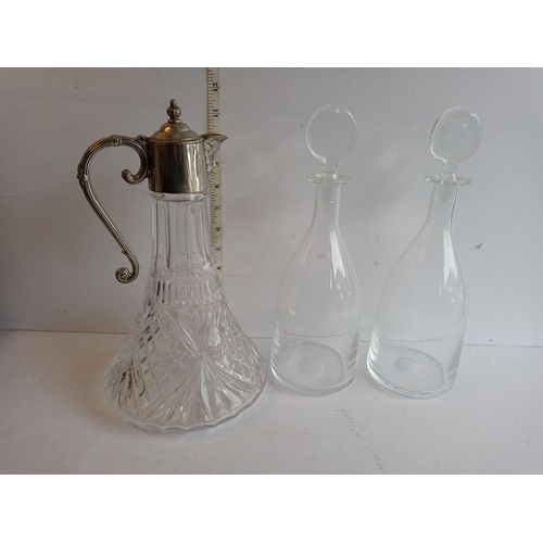 177 - 2 Victorian Decanters & Wine Carafe