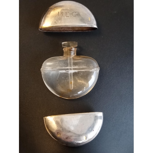 218 - Miniature Ladies Hip Flask Design Scent Bottle