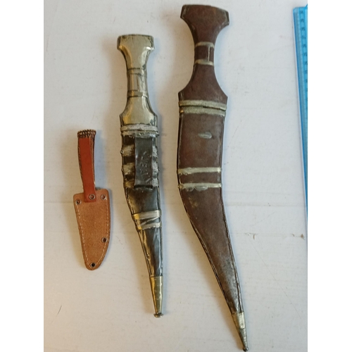 244 - 2 Middle Eastern Daggers & 1 Other