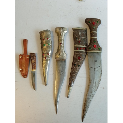 244 - 2 Middle Eastern Daggers & 1 Other