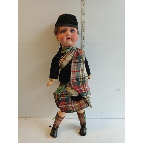 250 - Amanda Marcai 390 Doll with Tartan Outfit