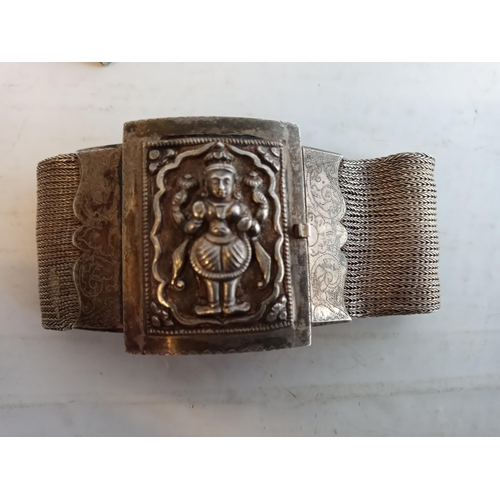 38 - Middle Eastern Solid Silver Belt & Bracelet