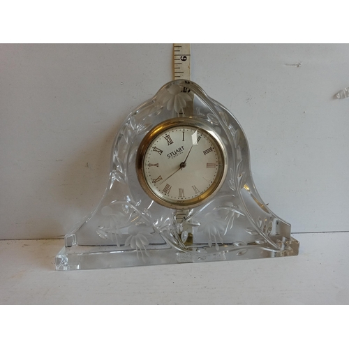 57 - Stuart Crystal Clock