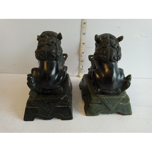 171 - Pair of Soap Stone Foo Dogs