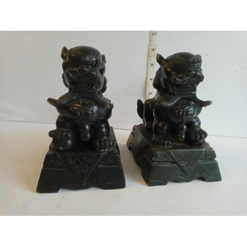 171 - Pair of Soap Stone Foo Dogs