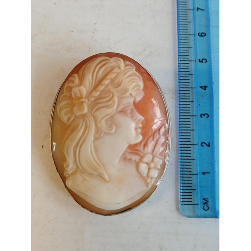 14 - Large Museum Quality Signed Cameo Brooch