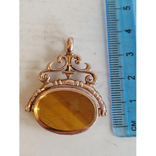 20 - Victorian 9ct Rose Gold Spinner Fob Pendant