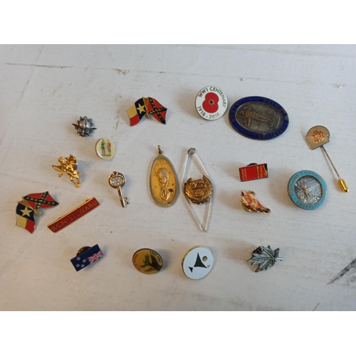 254 - Good Selection of Pin Badges & Other