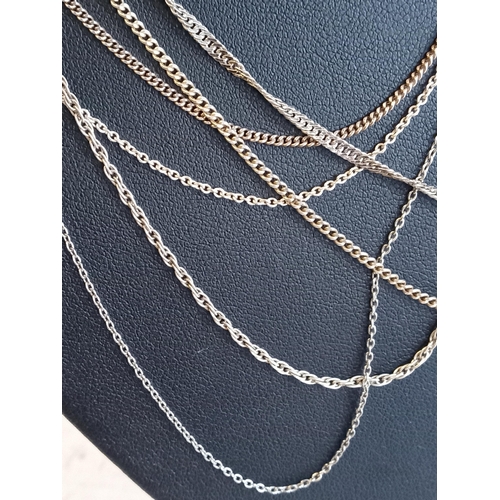 259 - 5 Assorted Silver Chains