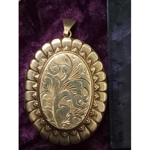 27 - Very Large Nicely Decorated Silver Locket