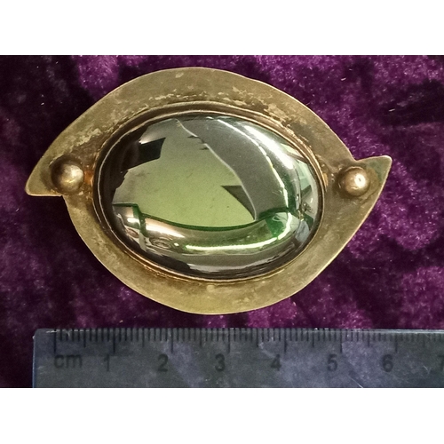 28 - Art Nouveau Style Silver Brooch